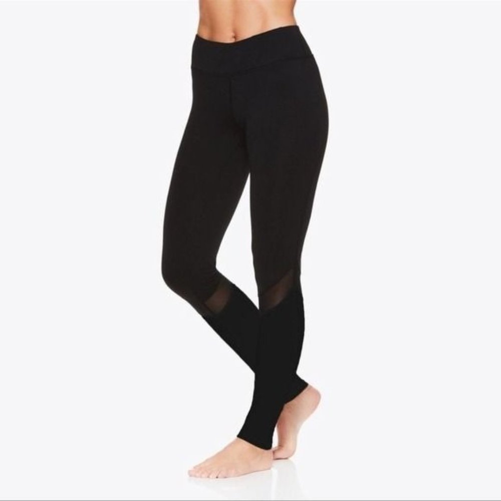 Gaiam Om Mesh Legging Small leggings black yoga women’s EUC